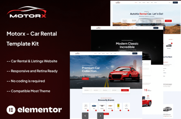 Motorx - Kit de modelo Elementor