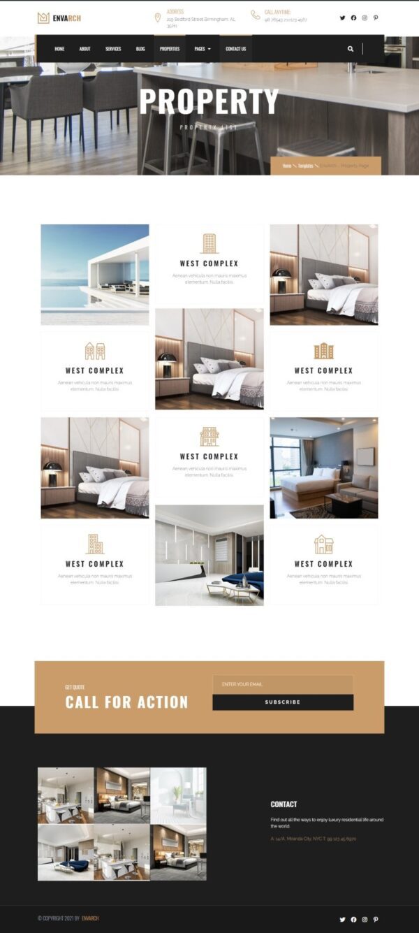 EnvArch — Template Kit Elementor de arquitetura e propriedade única - Imagem 3