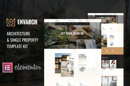 EnvArch — Template Kit Elementor de arquitetura e propriedade única