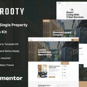 Prooty - Kit de modelo Elementor de propriedade única