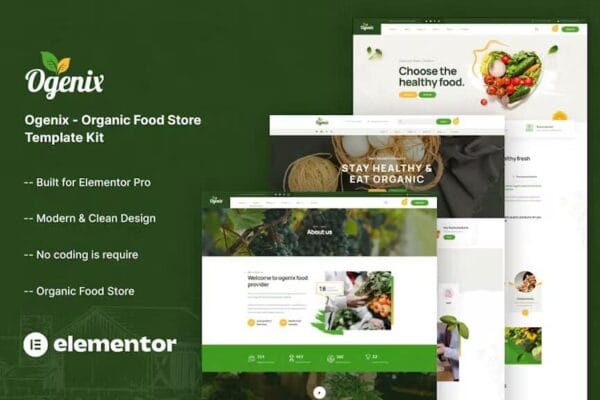 Ogenix - Tema WordPress para Loja de Alimentos Orgânicos